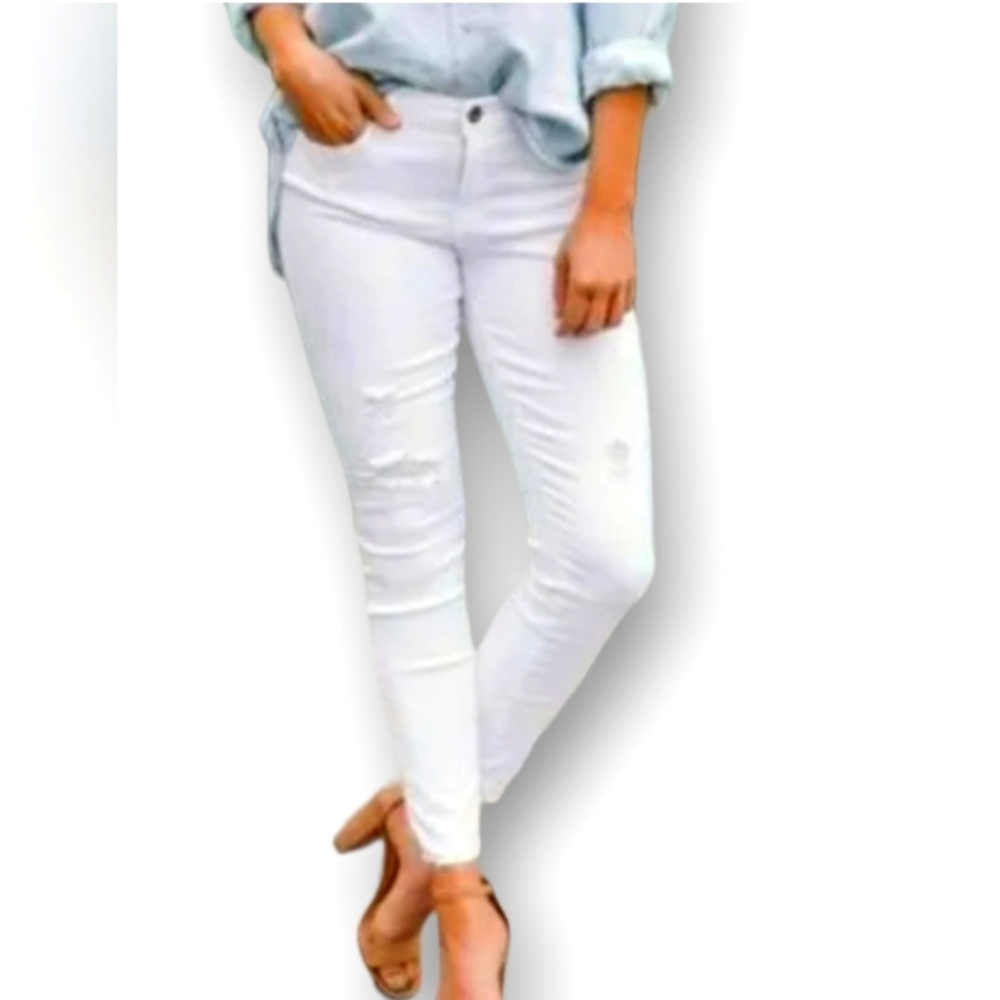 PISTOLA JENNIFER SKINNY DISTRESSED JEANS in WHITE OAK SIZE 28 NWT